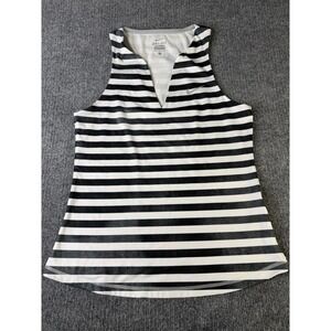 Nike Dri Fit Athletic Tank Top Women Striped Racerback V Neck Women Size Medium